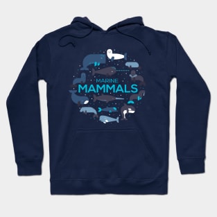 Marine mammals doodles Hoodie